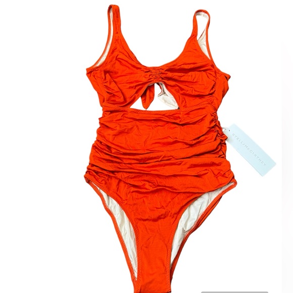 STELLA MCCARTNEY***Orange Monokini One-Piece Swimsuit**Small $418 - Picture 3 of 4